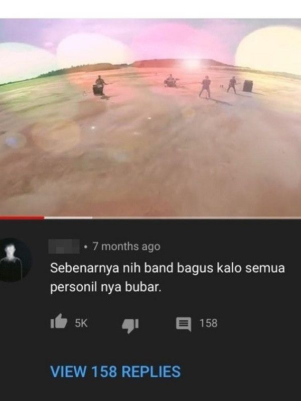 Komen lucu pada youtube ini bikin ngakak guling-guling 